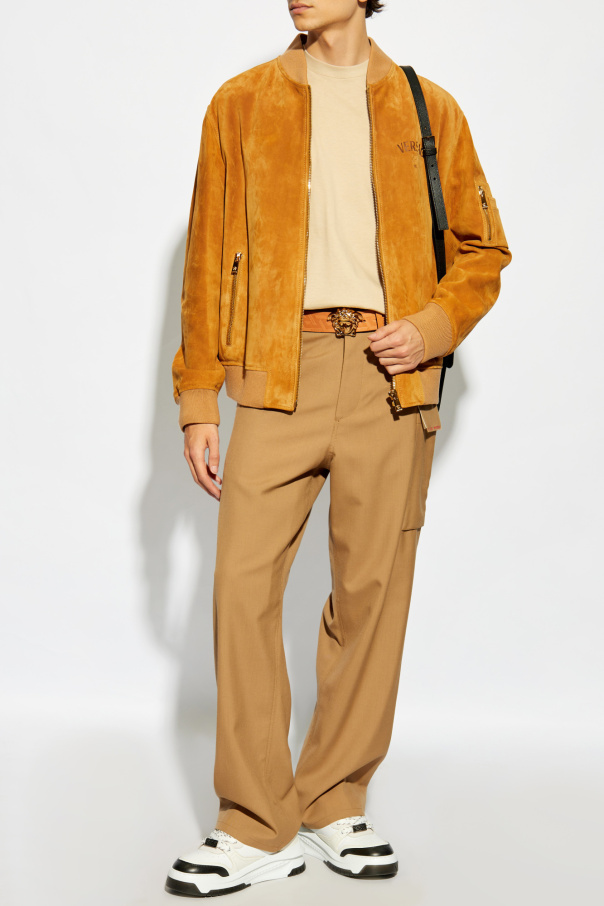 Versace Suede 'bomber' jacket